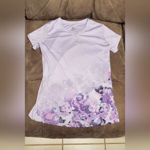 Girls Champion Floral Pattern shirt Size Large 10 - 12